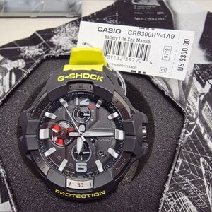 Casio G-Shock Black and Neon Yellow Watch Gbrb300